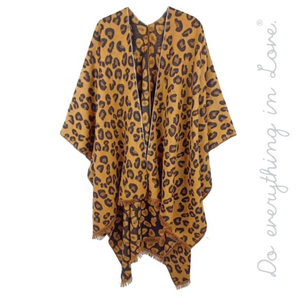 Leopard print kimono